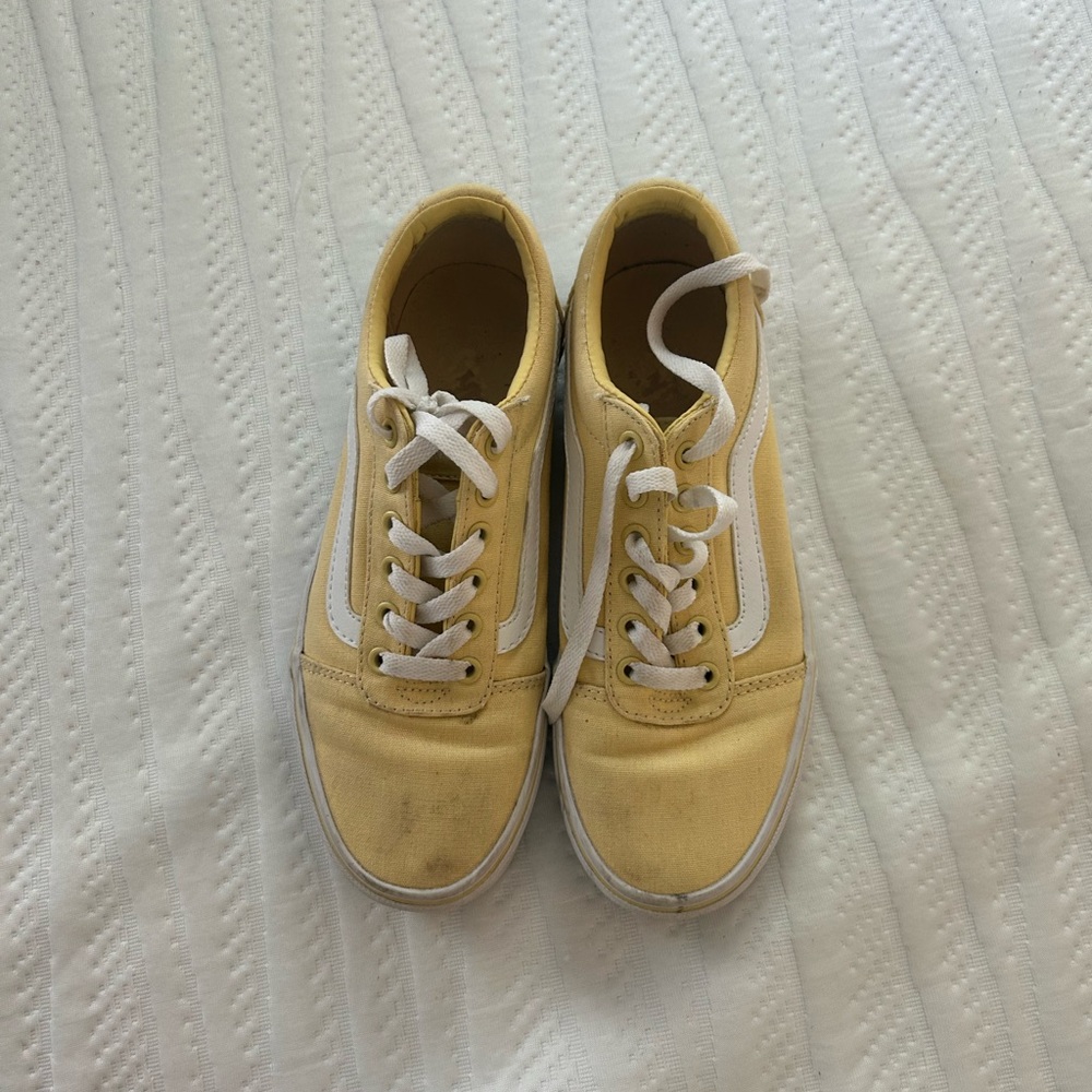 Vans low top shoes pastel yellow size 7.5